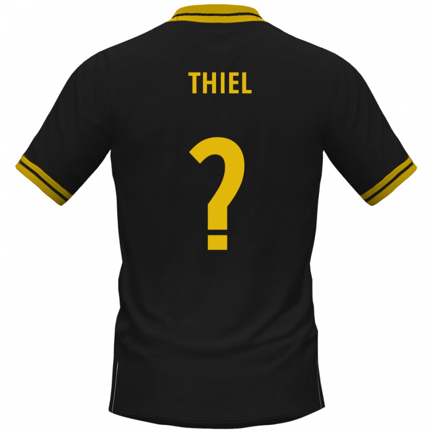 ילדים David Thiel #0 שחור צהוב הרחק ג'רזי 2025/26 חולצה קצרה