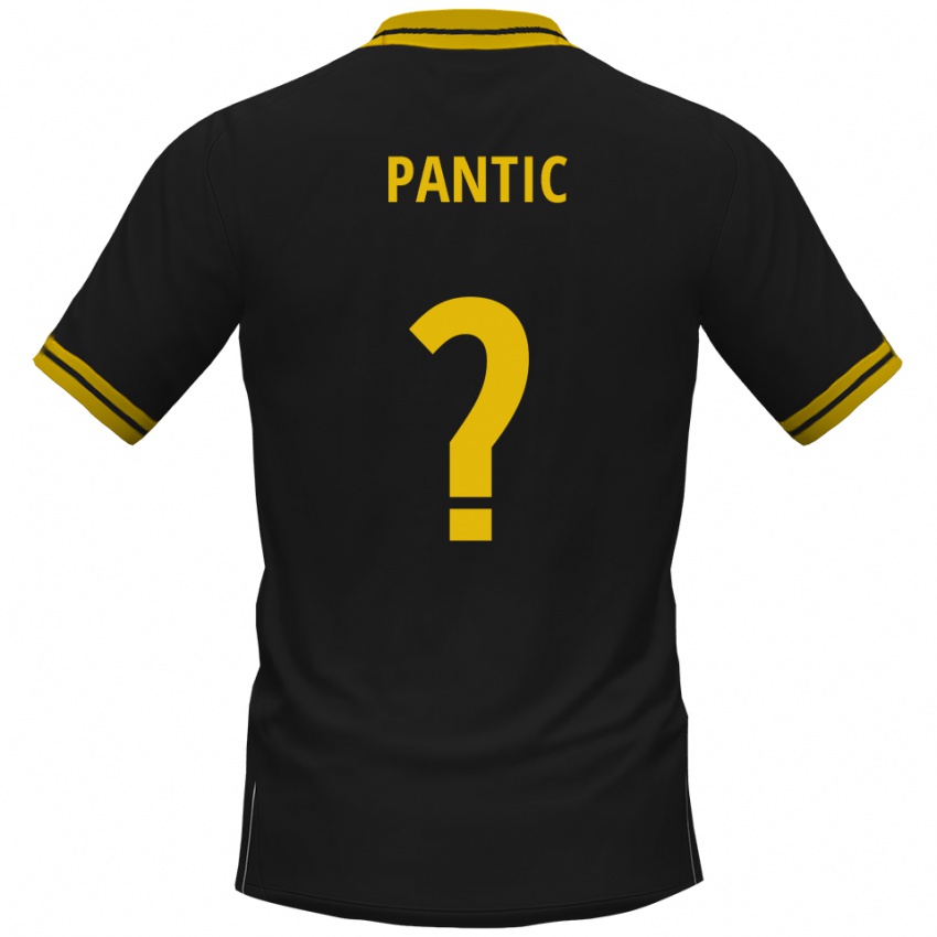 ילדים לאון אלכסנדר פאנטיץ׳ #0 שחור צהוב הרחק ג'רזי 2025/26 חולצה קצרה