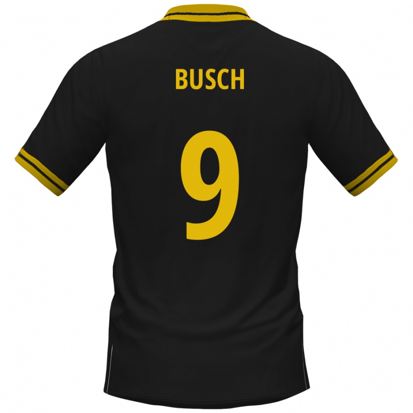 ילדים לואיס בוש #9 שחור צהוב הרחק ג'רזי 2025/26 חולצה קצרה