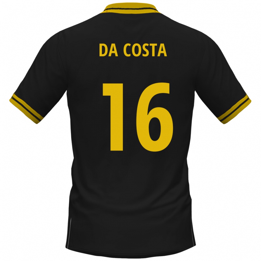 ילדים Fabricio Sylva Da Costa #16 שחור צהוב הרחק ג'רזי 2025/26 חולצה קצרה