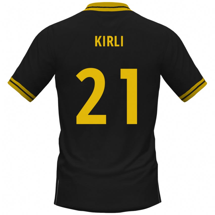 ילדים Celil-Noah Kirli #21 שחור צהוב הרחק ג'רזי 2025/26 חולצה קצרה