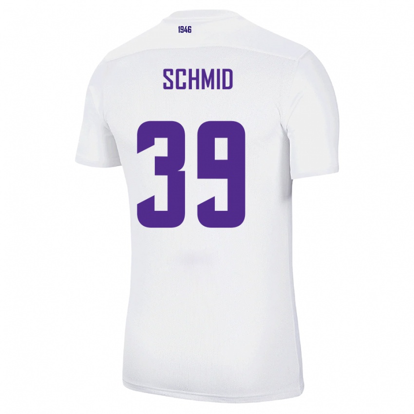 ילדים מקסימיליאן שמיד #39 לבן ירוק הרחק ג'רזי 2025/26 חולצה קצרה