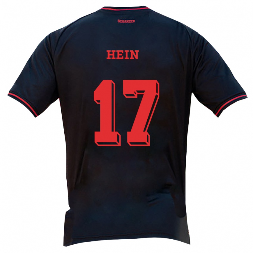 ילדים Leonie Hein #17 שחור אדום לבן הרחק ג'רזי 2025/26 חולצה קצרה