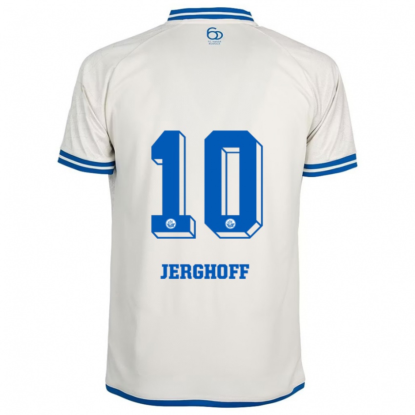 ילדים Ole Jerghoff #10 לבן כחול הרחק ג'רזי 2025/26 חולצה קצרה