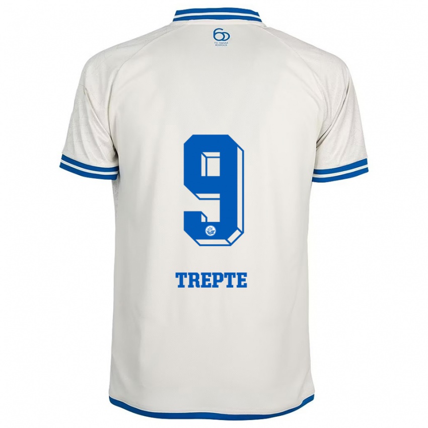 ילדים Neele Trepte #9 לבן כחול הרחק ג'רזי 2025/26 חולצה קצרה