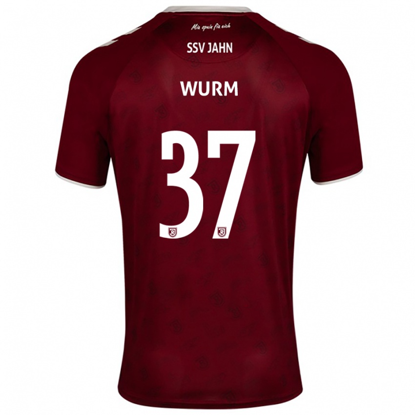 ילדים לאופולד וורם #37 בורדו לבן הרחק ג'רזי 2025/26 חולצה קצרה