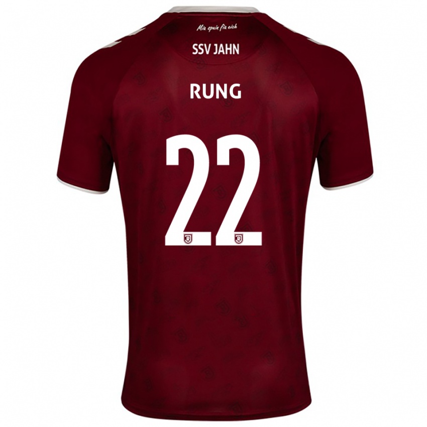 ילדים Julian Rung #22 בורדו לבן הרחק ג'רזי 2025/26 חולצה קצרה