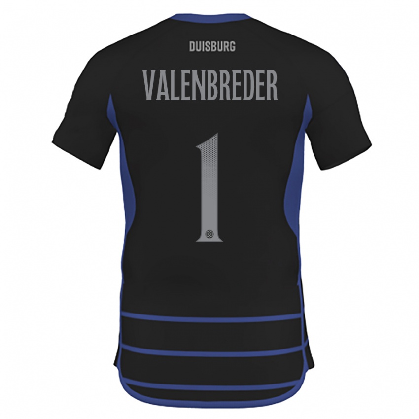 ילדים Frederik Valenbreder #1 שחור כחול הרחק ג'רזי 2025/26 חולצה קצרה