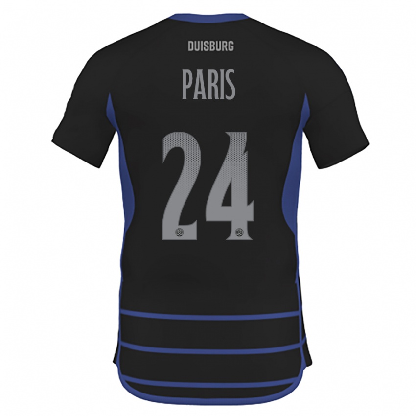 ילדים ג׳וליוס פריס #24 שחור כחול הרחק ג'רזי 2025/26 חולצה קצרה