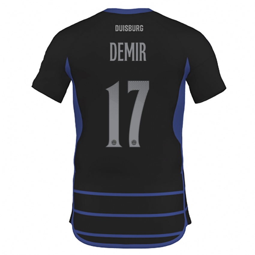 ילדים Yagmur Demir #17 שחור כחול הרחק ג'רזי 2025/26 חולצה קצרה