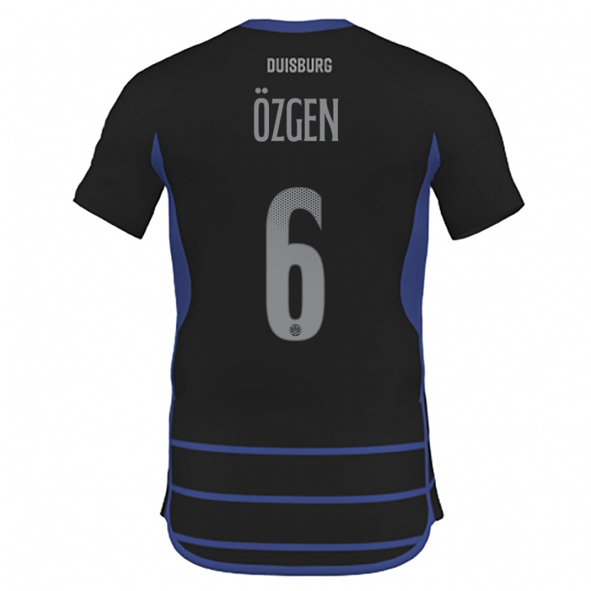 ילדים Mirac Özgen #6 שחור כחול הרחק ג'רזי 2025/26 חולצה קצרה