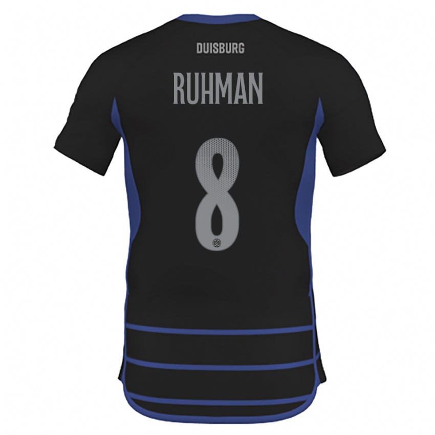 ילדים Ayesha Abd El Ruhman #8 שחור כחול הרחק ג'רזי 2025/26 חולצה קצרה