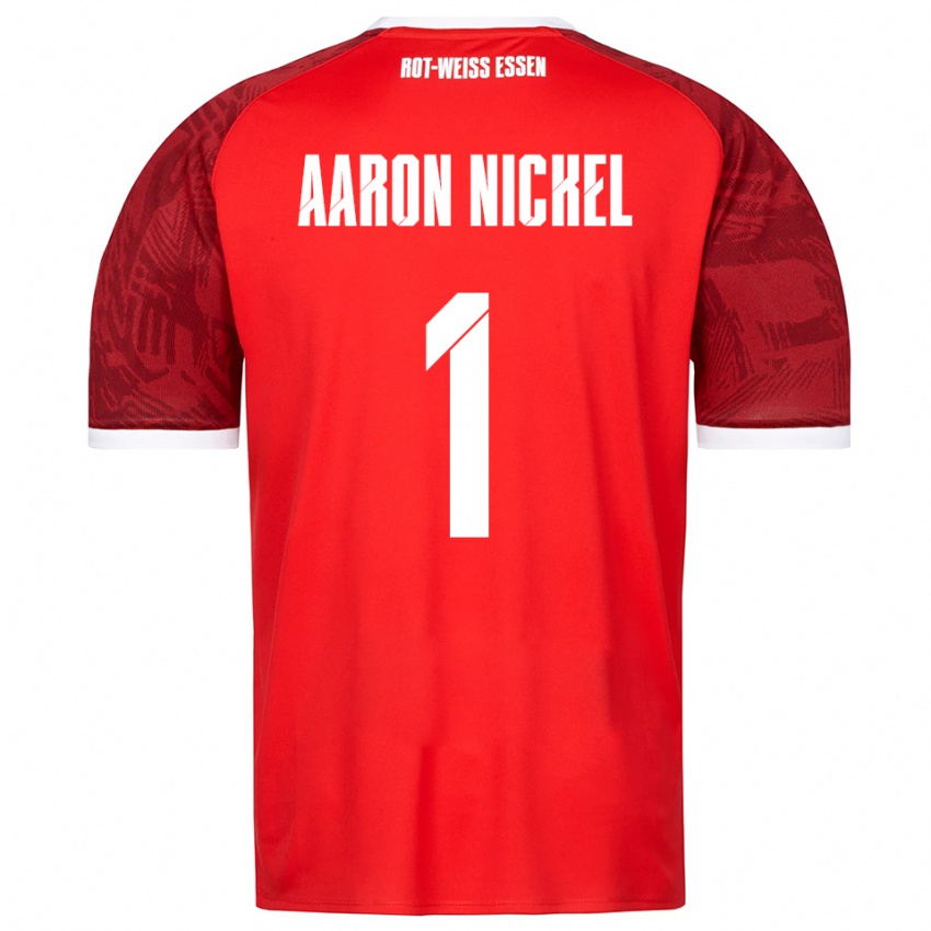 ילדים Arvit Aaron Nickel #1 אדום בורדו לבן הרחק ג'רזי 2025/26 חולצה קצרה