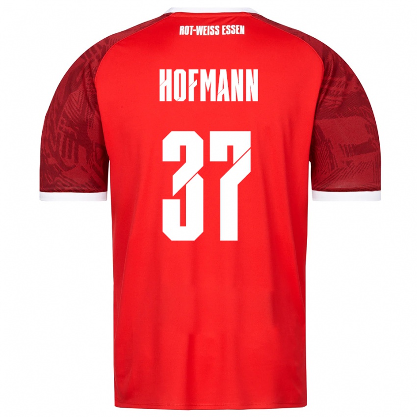 ילדים יאניק הופמן #37 אדום בורדו לבן הרחק ג'רזי 2025/26 חולצה קצרה