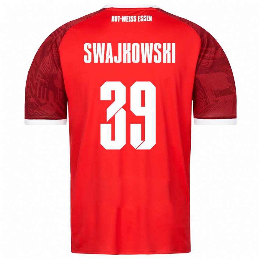 ילדים ג׳יאנלוקה סווייקאווסקי #39 אדום בורדו לבן הרחק ג'רזי 2025/26 חולצה קצרה