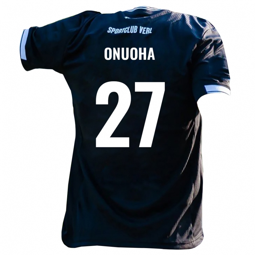 ילדים צ'ילוהם אונואה #27 שחור לבן הרחק ג'רזי 2025/26 חולצה קצרה