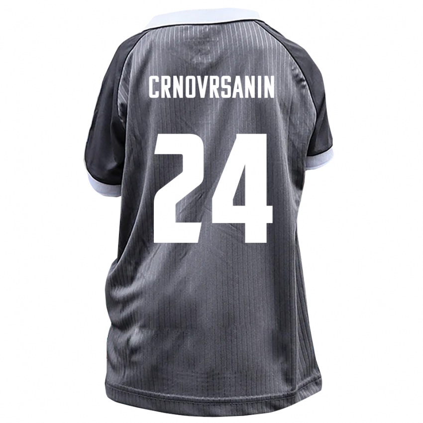 ילדים סדין קרנוברסנין #24 אפור לבן הרחק ג'רזי 2025/26 חולצה קצרה