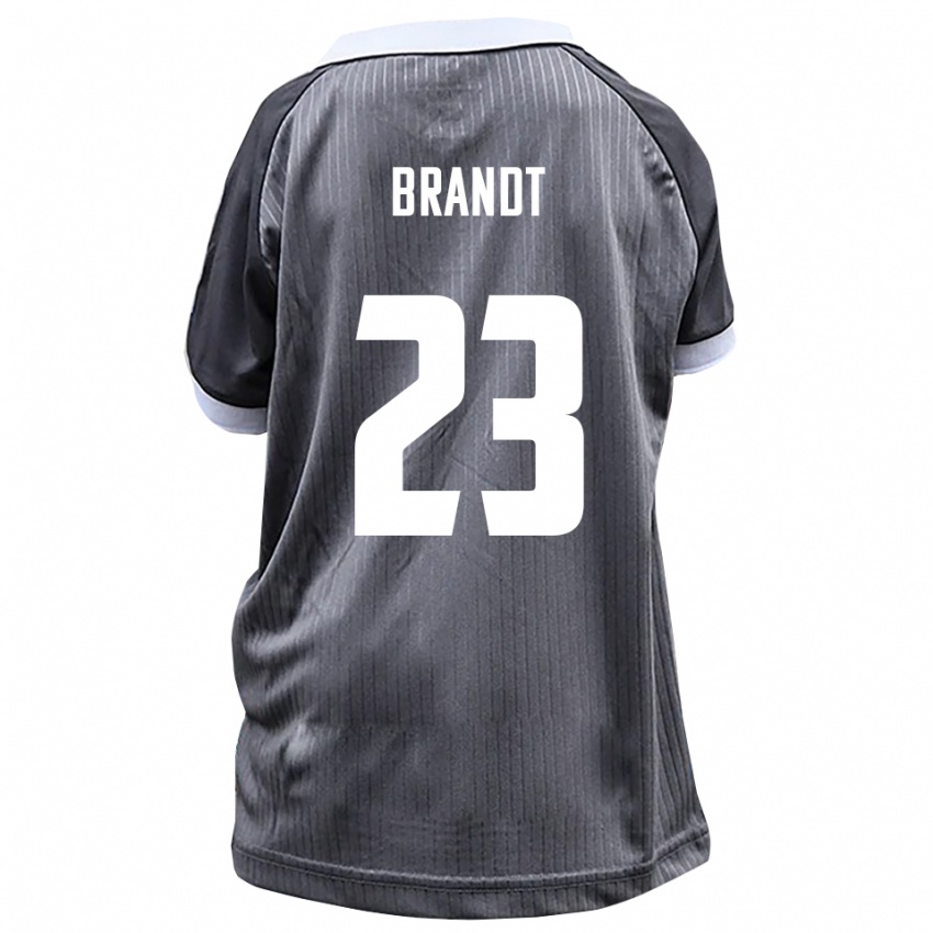 ילדים Max Brandt #23 אפור לבן הרחק ג'רזי 2025/26 חולצה קצרה