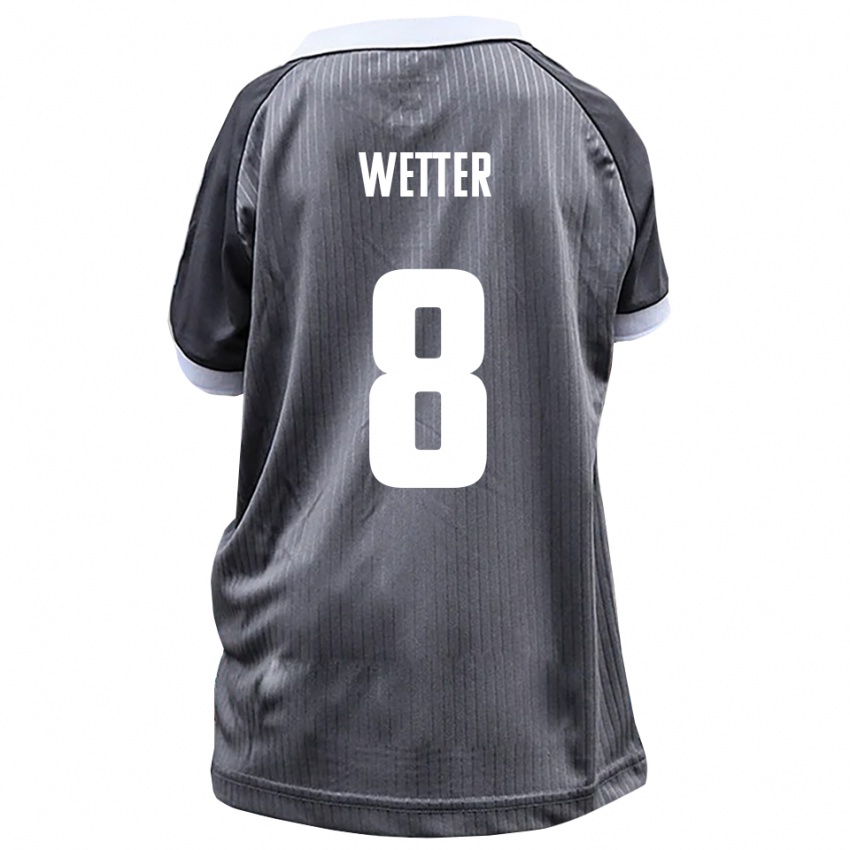 ילדים Samuel Wetter #8 אפור לבן הרחק ג'רזי 2025/26 חולצה קצרה