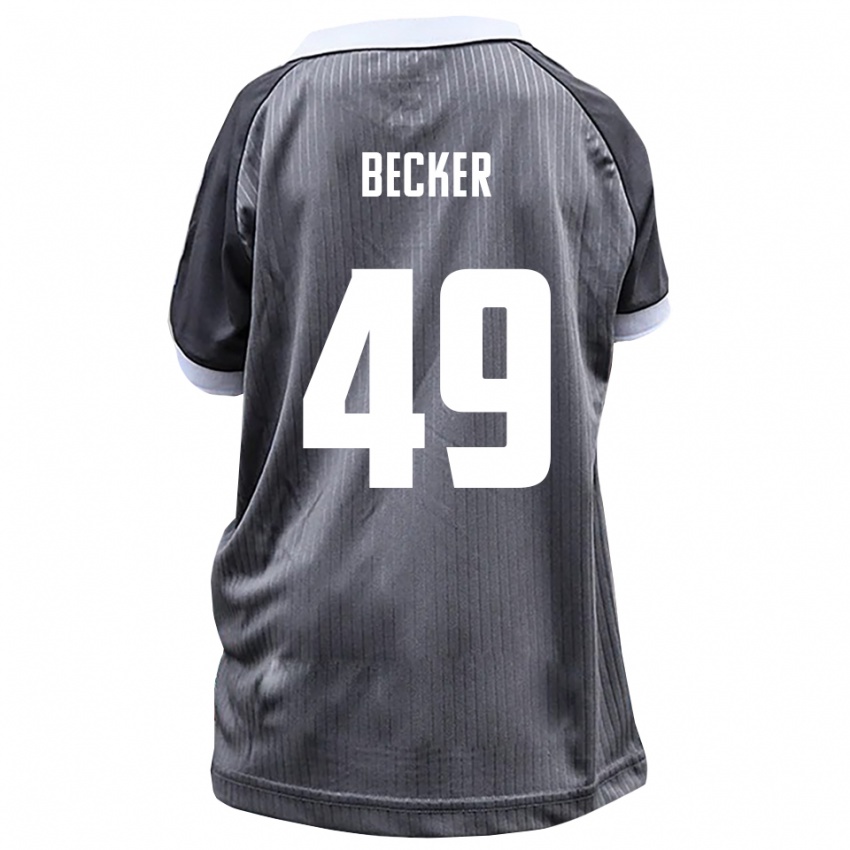 ילדים אנדרה בקר #49 אפור לבן הרחק ג'רזי 2025/26 חולצה קצרה