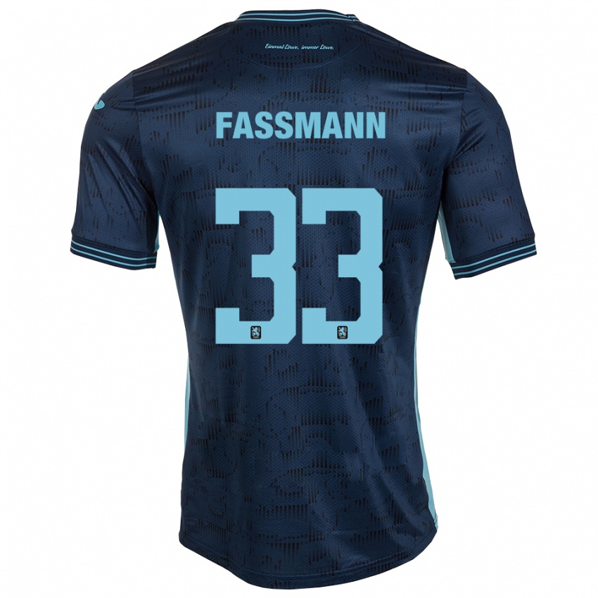 ילדים לאסה פסמן #33 כחול רויאל הרחק ג'רזי 2025/26 חולצה קצרה