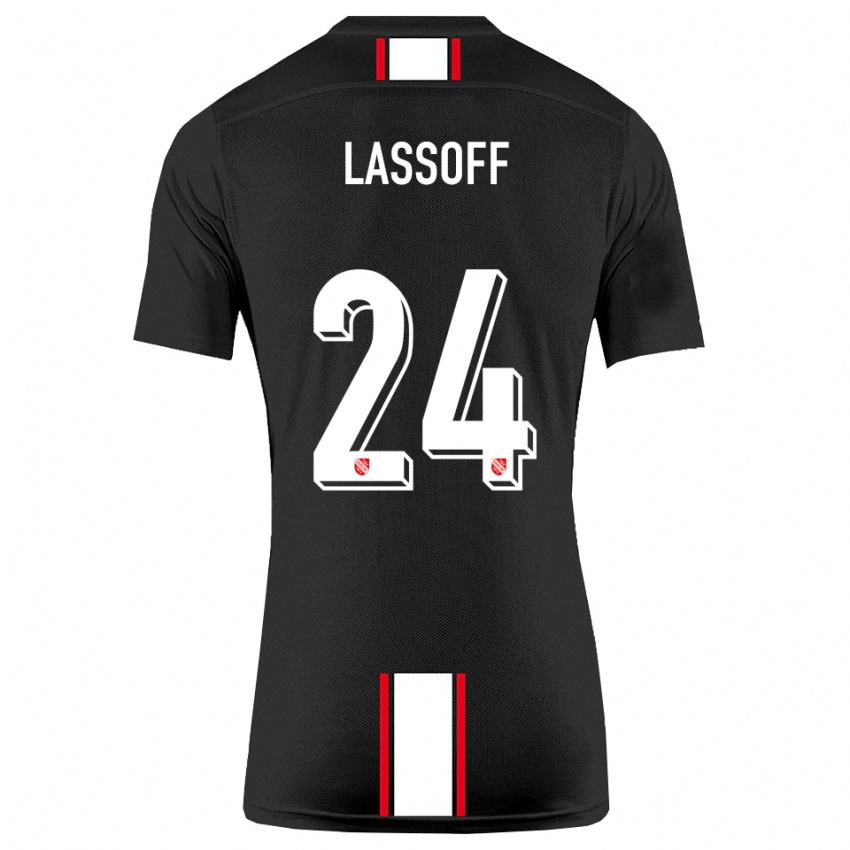 ילדים מטאו אוליבר לאסוף #24 שחור לבן הרחק ג'רזי 2025/26 חולצה קצרה