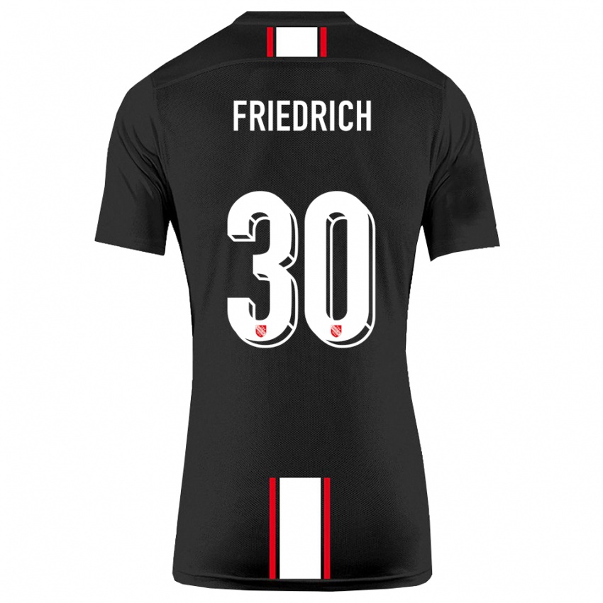 ילדים טימו פרידריך #30 שחור לבן הרחק ג'רזי 2025/26 חולצה קצרה