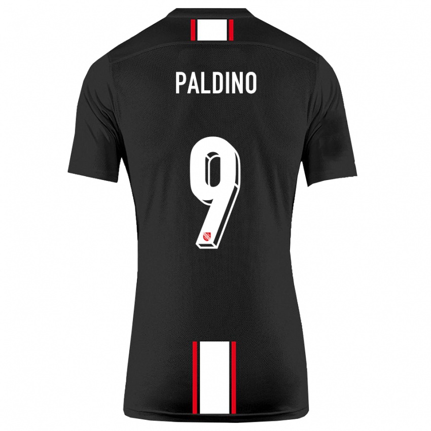 ילדים לורנזו פלדינו #9 שחור לבן הרחק ג'רזי 2025/26 חולצה קצרה
