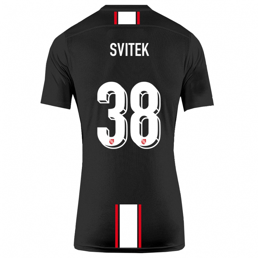 ילדים לאון שביטק #38 שחור לבן הרחק ג'רזי 2025/26 חולצה קצרה