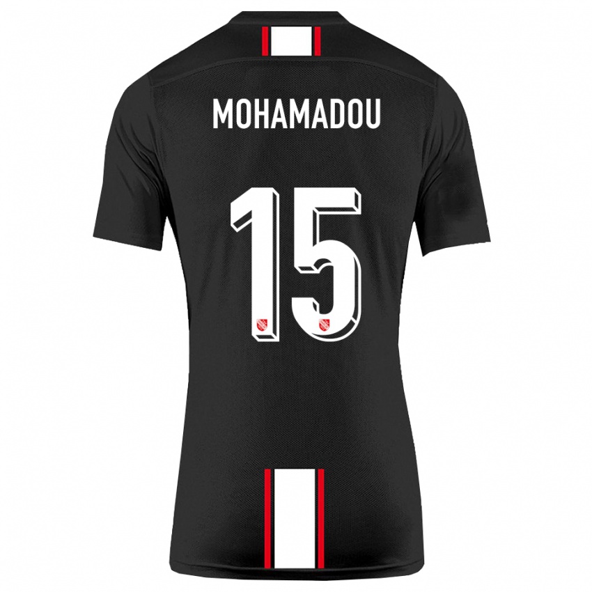 ילדים Akram-Dine Mohamadou #15 שחור לבן הרחק ג'רזי 2025/26 חולצה קצרה