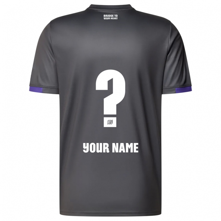 ילדים השם שלך #0 אפור סגול הרחק ג'רזי 2025/26 חולצה קצרה