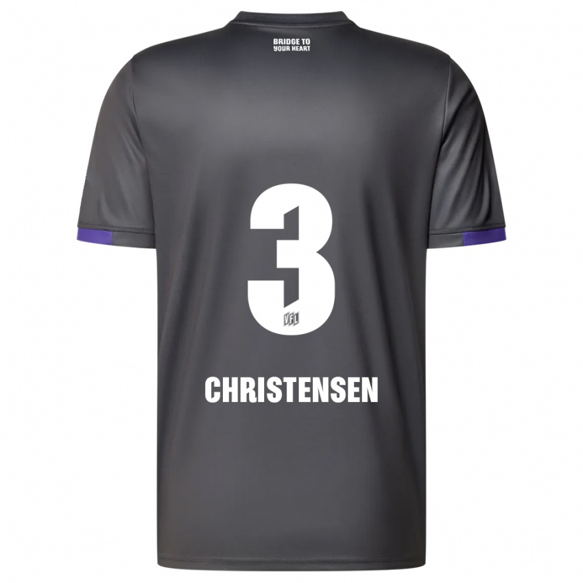 ילדים פרדריק כריסטנסן #3 אפור סגול הרחק ג'רזי 2025/26 חולצה קצרה