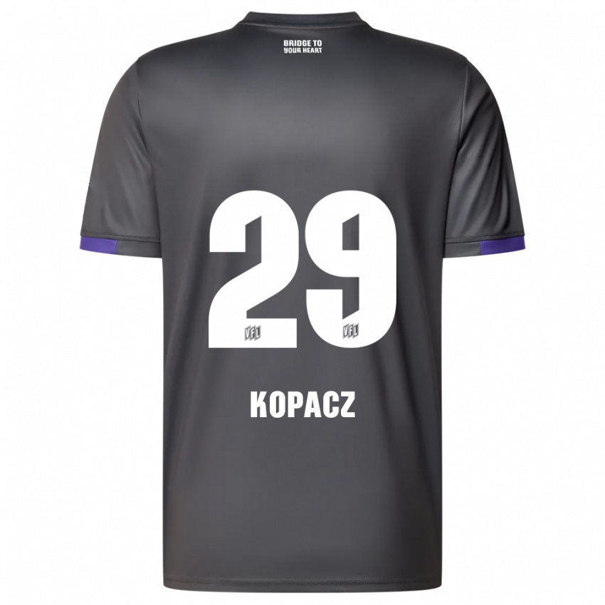 ילדים David Kopacz #29 אפור סגול הרחק ג'רזי 2025/26 חולצה קצרה