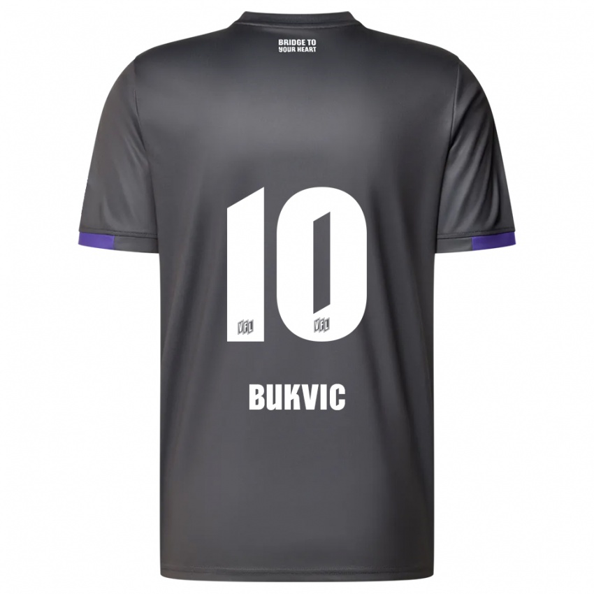 ילדים Adem Bukvic #10 אפור סגול הרחק ג'רזי 2025/26 חולצה קצרה