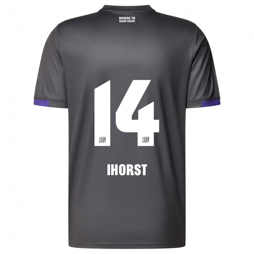 ילדים Luc Ihorst #14 אפור סגול הרחק ג'רזי 2025/26 חולצה קצרה