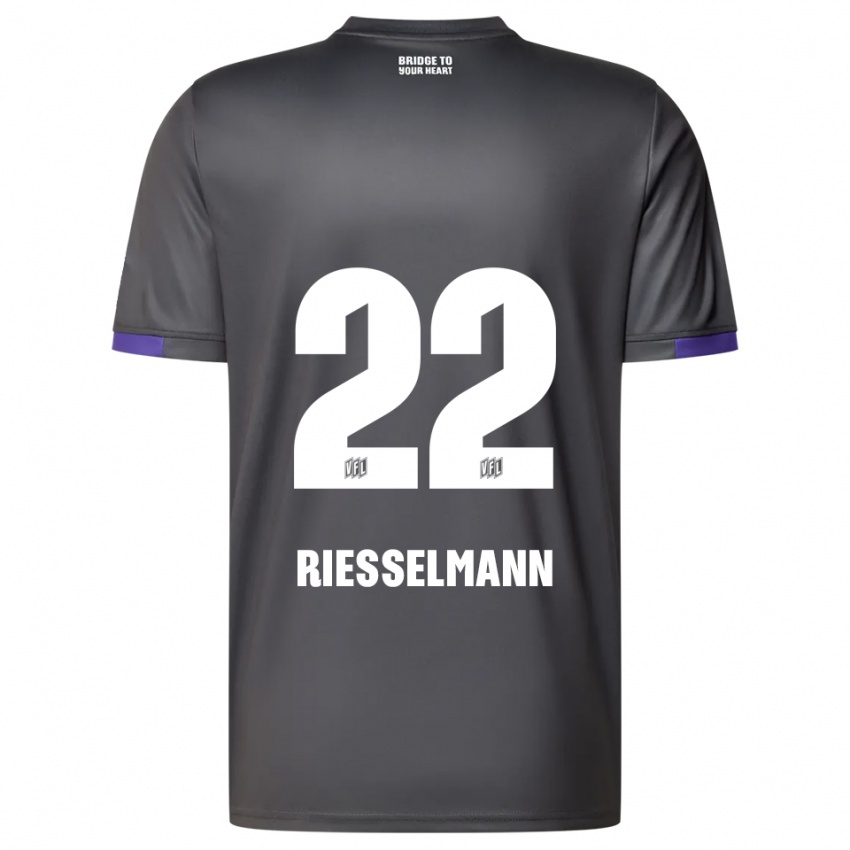 ילדים ברנד ריסלמן #22 אפור סגול הרחק ג'רזי 2025/26 חולצה קצרה