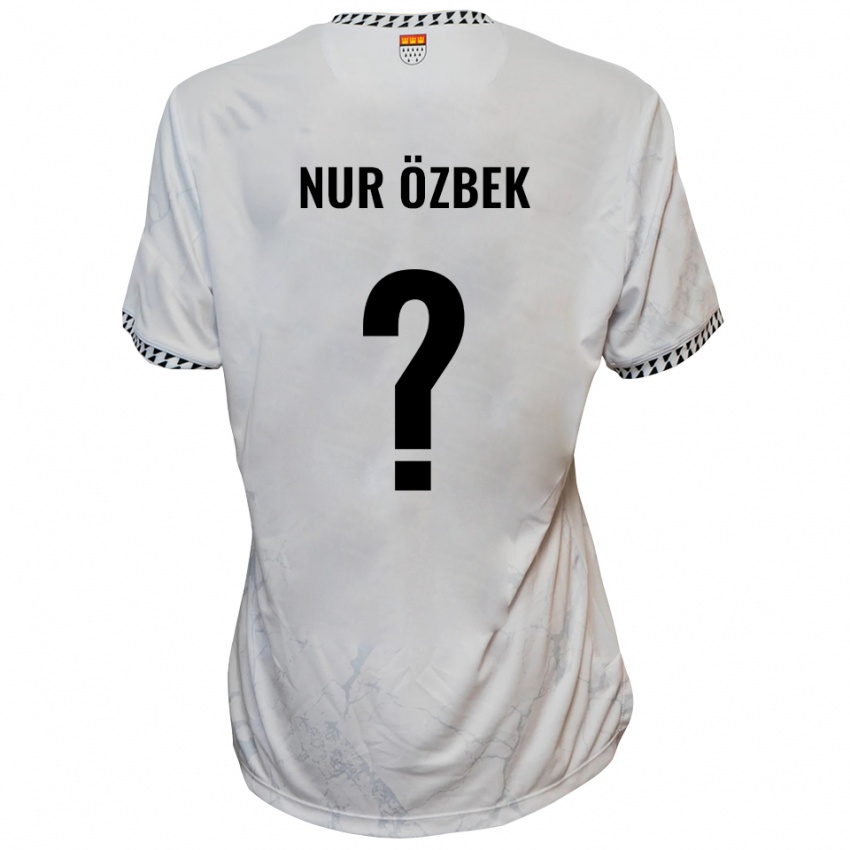 ילדים Irem Nur Özbek #0 לבן שחור הרחק ג'רזי 2025/26 חולצה קצרה