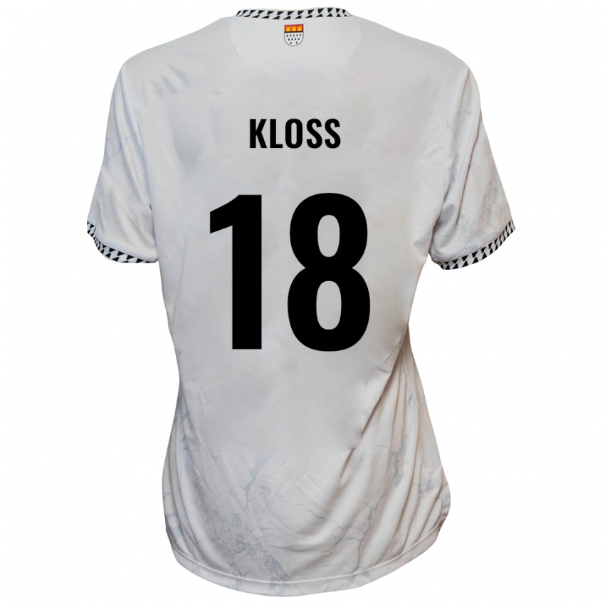 ילדים טים קלוס #18 לבן שחור הרחק ג'רזי 2025/26 חולצה קצרה