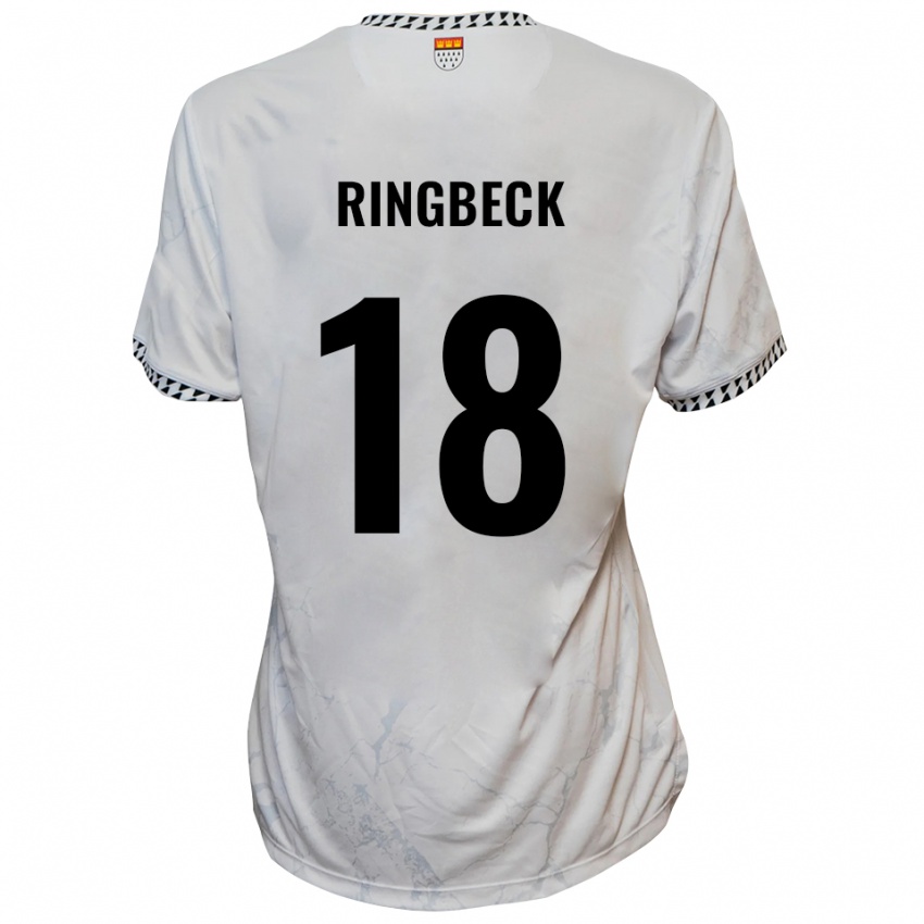 ילדים Noah Ringbeck #18 לבן שחור הרחק ג'רזי 2025/26 חולצה קצרה