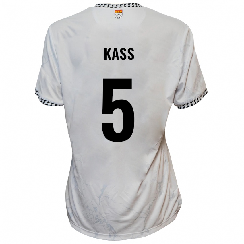 ילדים Martin Kass #5 לבן שחור הרחק ג'רזי 2025/26 חולצה קצרה