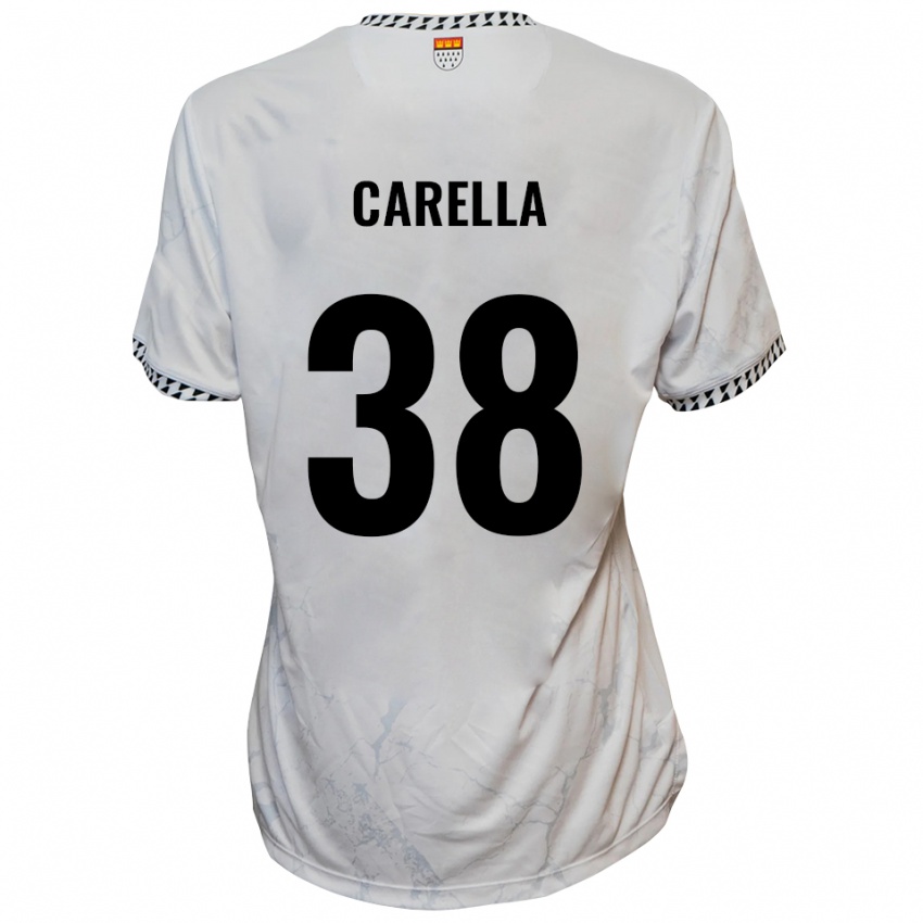 ילדים סמואלה קארלה #38 לבן שחור הרחק ג'רזי 2025/26 חולצה קצרה