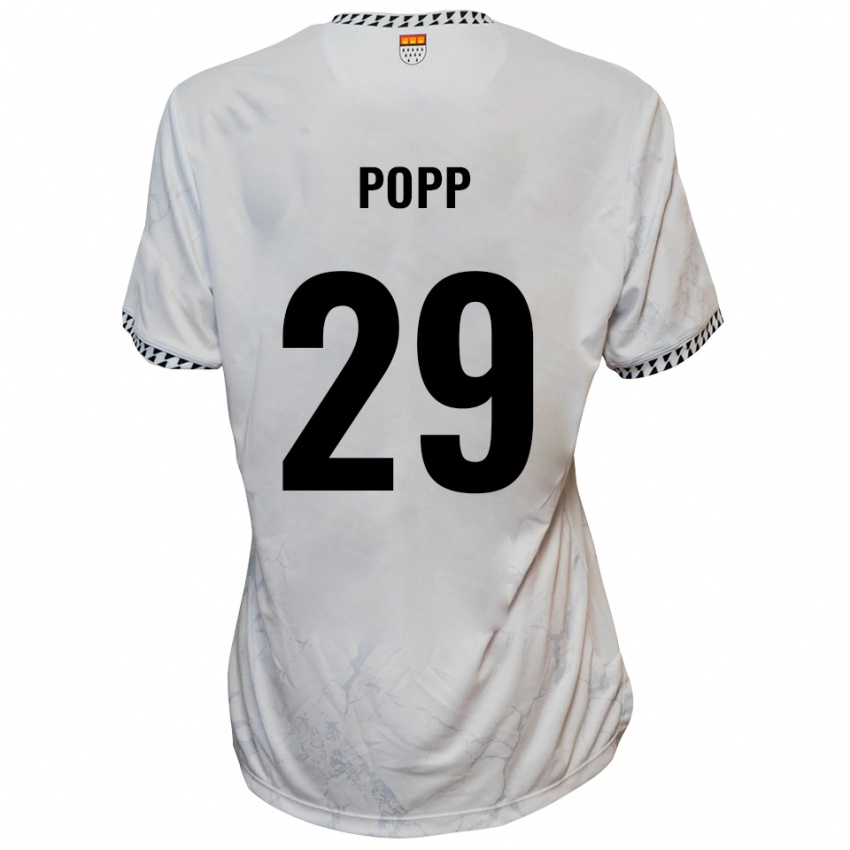 ילדים לינדר ניקולאס פופ #29 לבן שחור הרחק ג'רזי 2025/26 חולצה קצרה