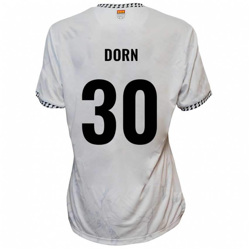 ילדים Leonard Dorn #30 לבן שחור הרחק ג'רזי 2025/26 חולצה קצרה