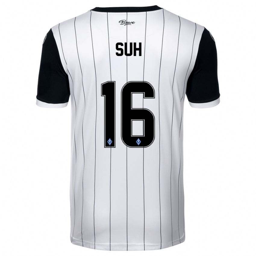 ילדים Louis Suh #16 לבן שחור הרחק ג'רזי 2025/26 חולצה קצרה