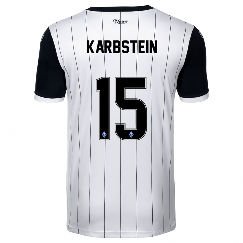 ילדים מאלטה קרבשטיין #15 לבן שחור הרחק ג'רזי 2025/26 חולצה קצרה
