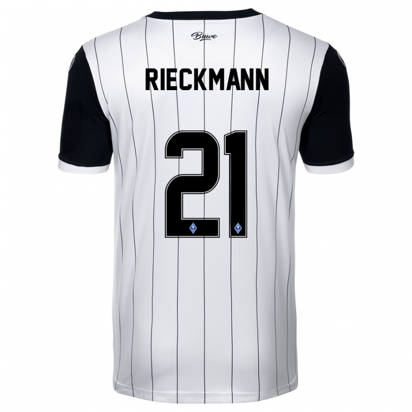 ילדים יוליאן ריקמן #21 לבן שחור הרחק ג'רזי 2025/26 חולצה קצרה