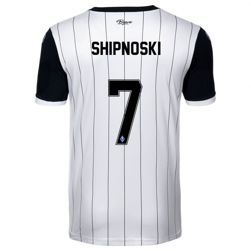 ילדים Nicklas Shipnoski #7 לבן שחור הרחק ג'רזי 2025/26 חולצה קצרה