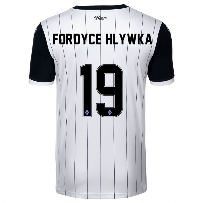 ילדים רואן פורדיס הליוקה #19 לבן שחור הרחק ג'רזי 2025/26 חולצה קצרה