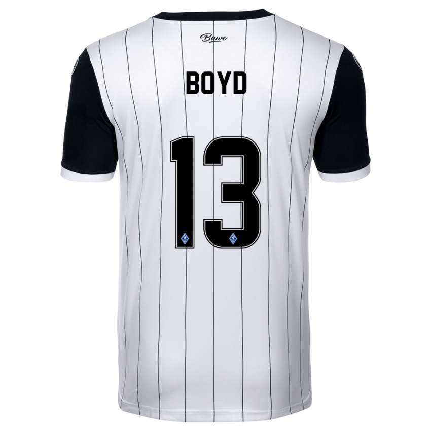 ילדים טרנס בויד #13 לבן שחור הרחק ג'רזי 2025/26 חולצה קצרה