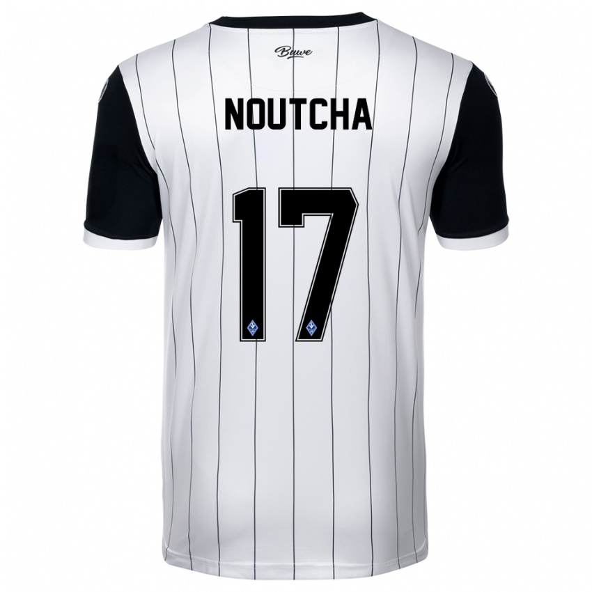 ילדים Marlon Noutcha #17 לבן שחור הרחק ג'רזי 2025/26 חולצה קצרה